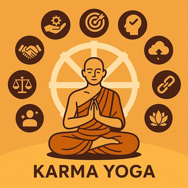 Karma Yoga represented as an icon