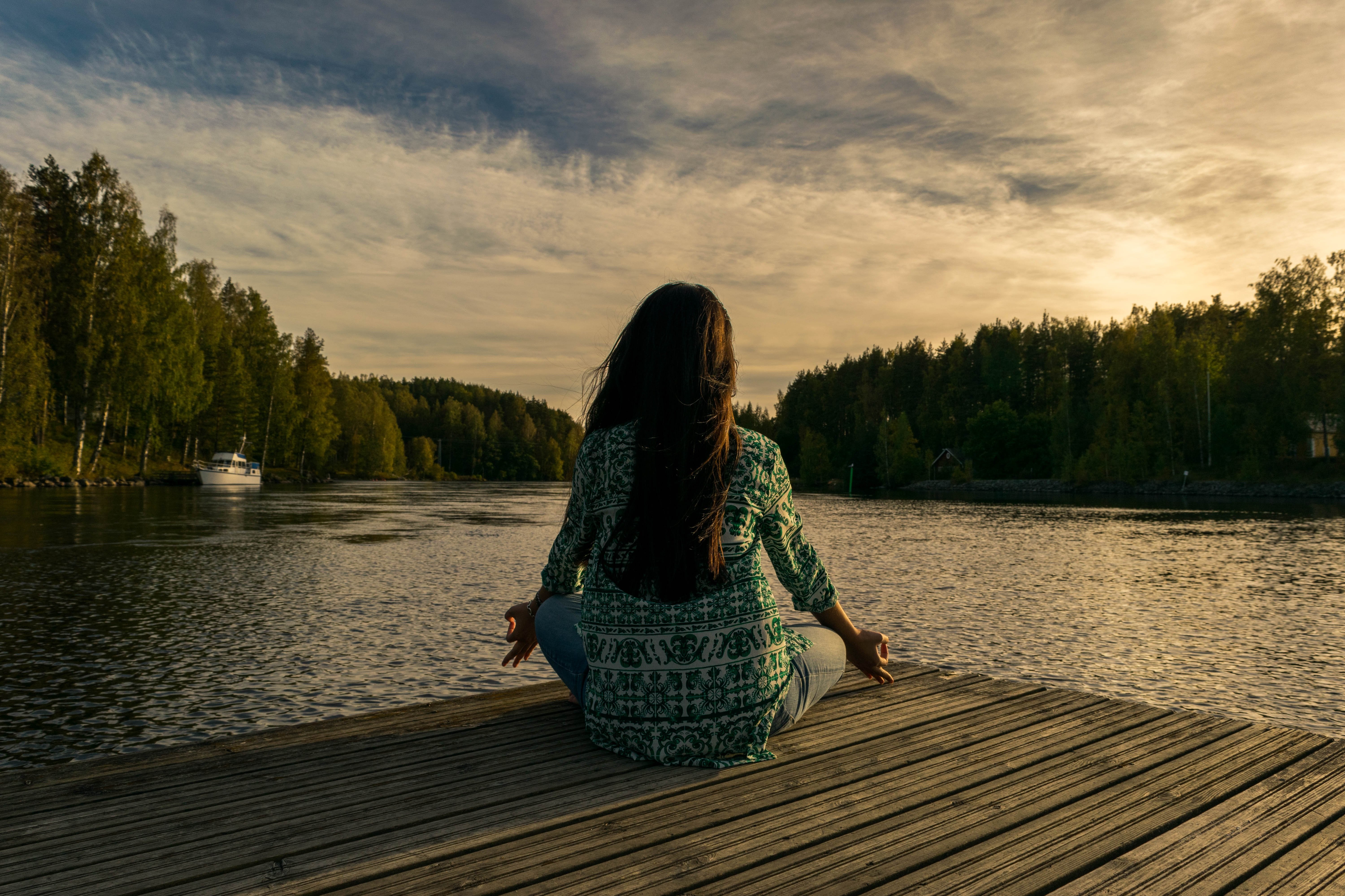 person meditating